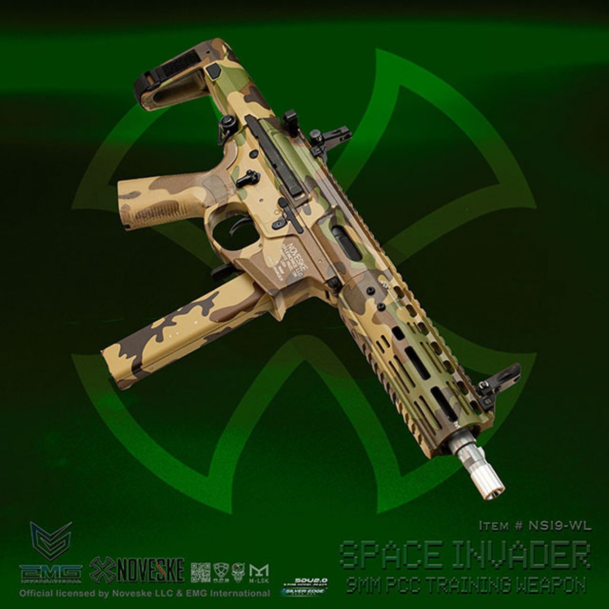 AR pistol in Gold and Patriot - Green Dragon Cerakote