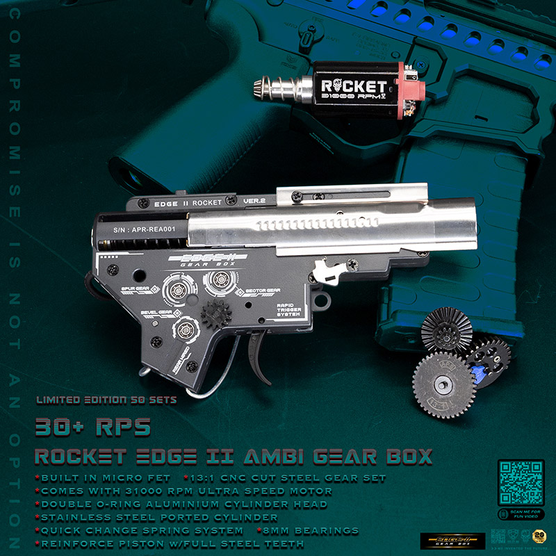 APS Rocket Edge II Version 2 Gearbox AEG for M4 AEG Airsoft Electric Guns